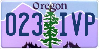 OR license plate 023IVP