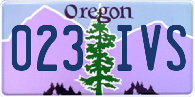OR license plate 023IVS