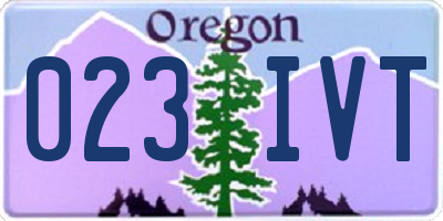 OR license plate 023IVT