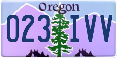 OR license plate 023IVV