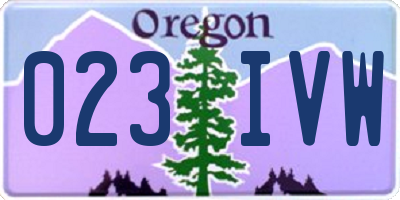 OR license plate 023IVW