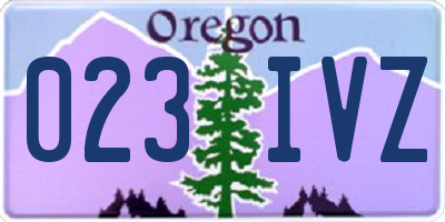 OR license plate 023IVZ