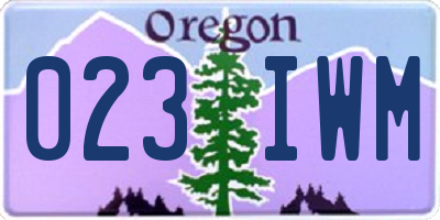 OR license plate 023IWM