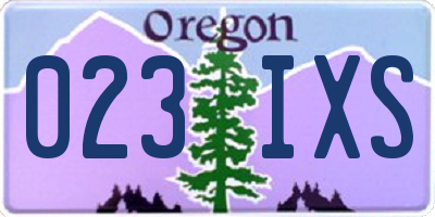 OR license plate 023IXS
