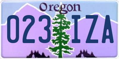 OR license plate 023IZA