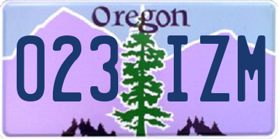 OR license plate 023IZM