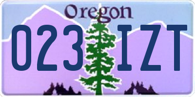 OR license plate 023IZT