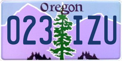 OR license plate 023IZU