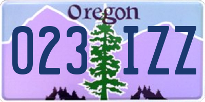 OR license plate 023IZZ