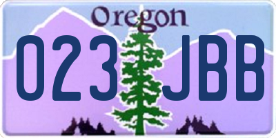 OR license plate 023JBB