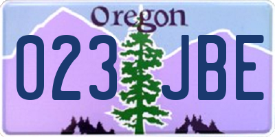 OR license plate 023JBE