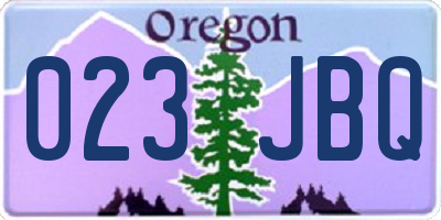 OR license plate 023JBQ