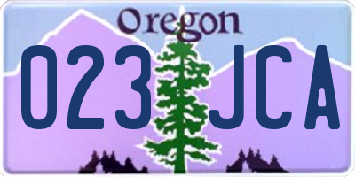 OR license plate 023JCA