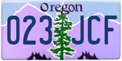 OR license plate 023JCF
