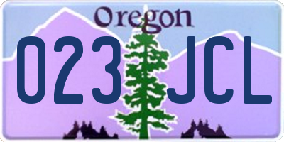 OR license plate 023JCL