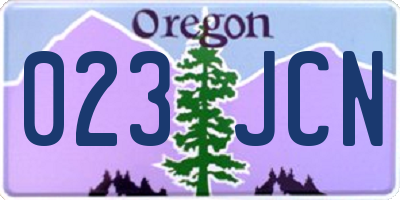 OR license plate 023JCN