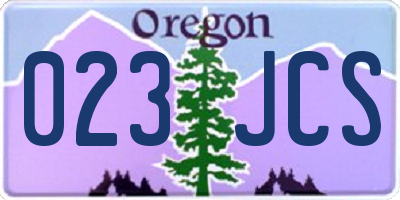 OR license plate 023JCS