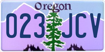 OR license plate 023JCV