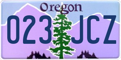 OR license plate 023JCZ