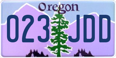 OR license plate 023JDD