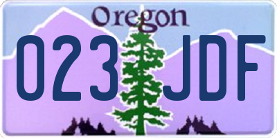 OR license plate 023JDF