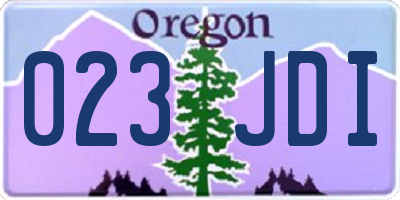 OR license plate 023JDI