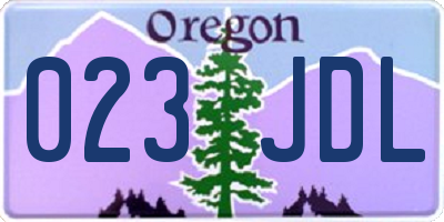 OR license plate 023JDL