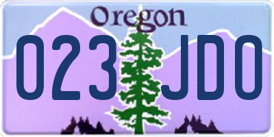 OR license plate 023JDO