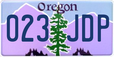 OR license plate 023JDP