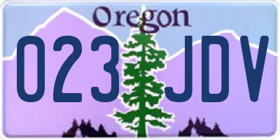 OR license plate 023JDV