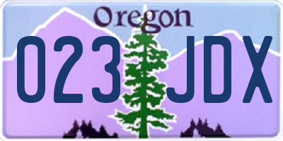 OR license plate 023JDX