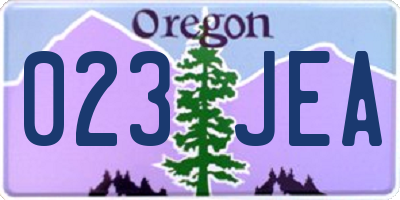 OR license plate 023JEA