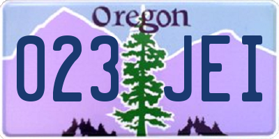 OR license plate 023JEI