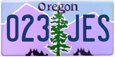 OR license plate 023JES