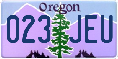 OR license plate 023JEU