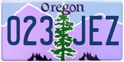 OR license plate 023JEZ