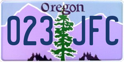 OR license plate 023JFC
