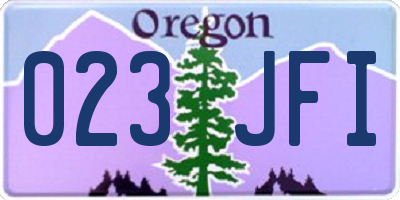 OR license plate 023JFI
