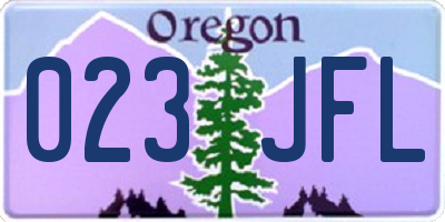 OR license plate 023JFL