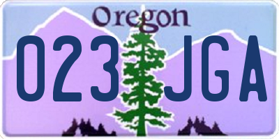 OR license plate 023JGA