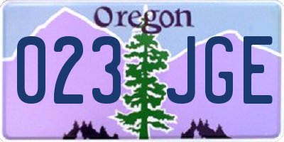OR license plate 023JGE