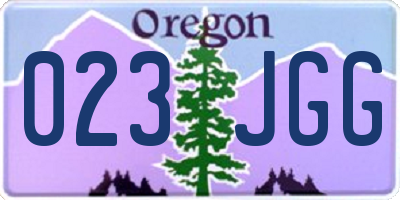 OR license plate 023JGG