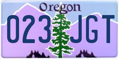 OR license plate 023JGT
