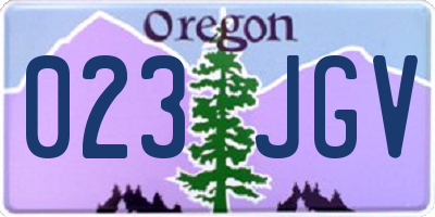 OR license plate 023JGV