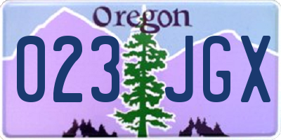 OR license plate 023JGX