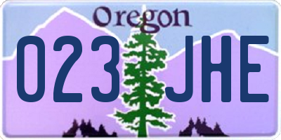 OR license plate 023JHE