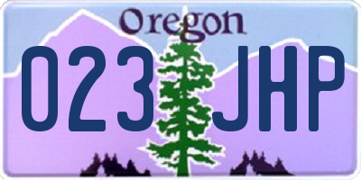 OR license plate 023JHP