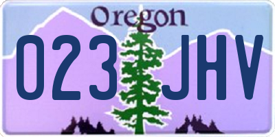 OR license plate 023JHV