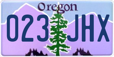 OR license plate 023JHX