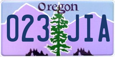 OR license plate 023JIA